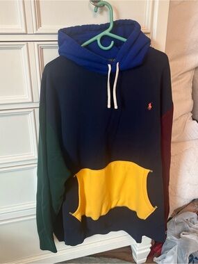 Ralph Lauren Polo 3XB Hoodie Sweatshirt Blue Green no tags but never worn